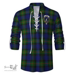 ScotsTee Shop Scottish Gunn Modern Clan Crest Tartan Mens Scottish Jacobite Ghillie Casual Shirt