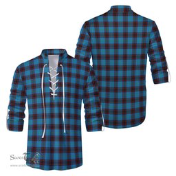 ScotsTee Shop Scottish Home Ancient Clan Tartan Mens Scottish Jacobite Ghillie Casual Shirt