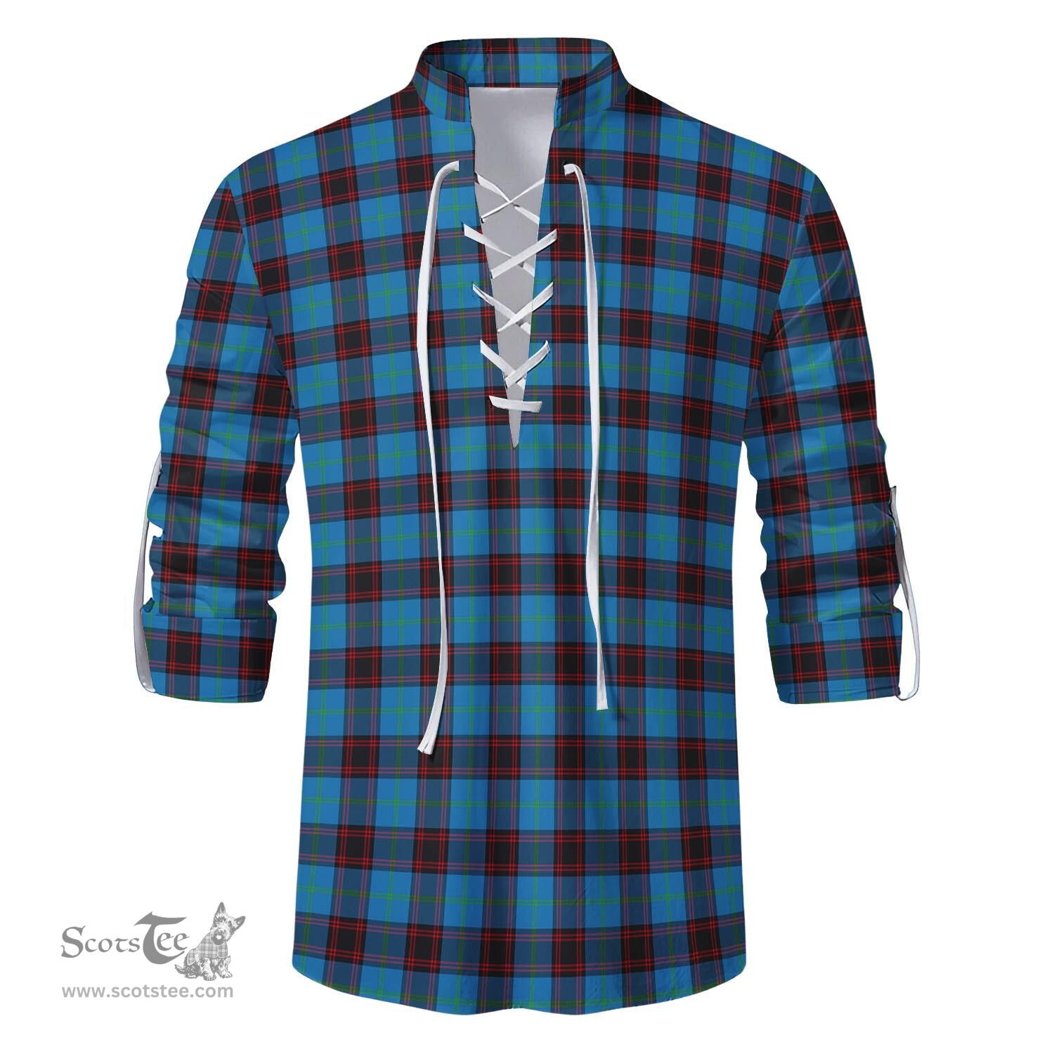 ScotsTee Shop Scottish Home Ancient Clan Tartan Mens Scottish Jacobite Ghillie Casual Shirt