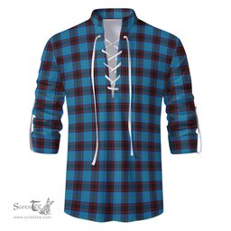 ScotsTee Shop Scottish Home Ancient Clan Tartan Mens Scottish Jacobite Ghillie Casual Shirt