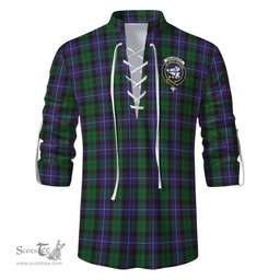 ScotsTee Shop Scottish Galbraith Clan Crest Tartan Mens Scottish Jacobite Ghillie Casual Shirt
