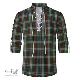 ScotsTee Shop Scottish Fraser Hunting Dress Clan Tartan Mens Scottish Jacobite Ghillie Casual Shirt