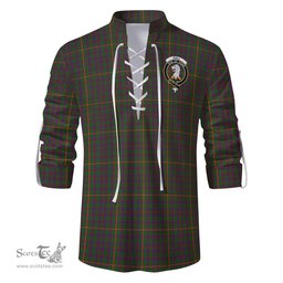 ScotsTee Shop Scottish Hall Clan Crest Tartan Mens Scottish Jacobite Ghillie Casual Shirt