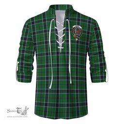 ScotsTee Shop Scottish Innes Hunting Clan Crest Tartan Mens Scottish Jacobite Ghillie Casual Shirt