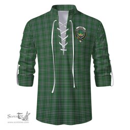 ScotsTee Shop Scottish Gayre Dress Clan Crest Tartan Mens Scottish Jacobite Ghillie Casual Shirt