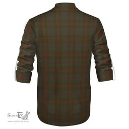 ScotsTee Shop Scottish Gray Clan Tartan Mens Scottish Jacobite Ghillie Casual Shirt