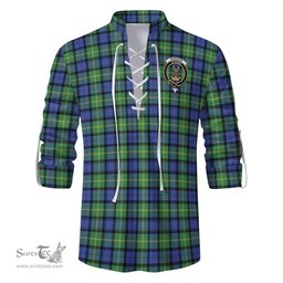 ScotsTee Shop Scottish Gordon Old Ancient Clan Crest Tartan Mens Scottish Jacobite Ghillie Casual Shirt