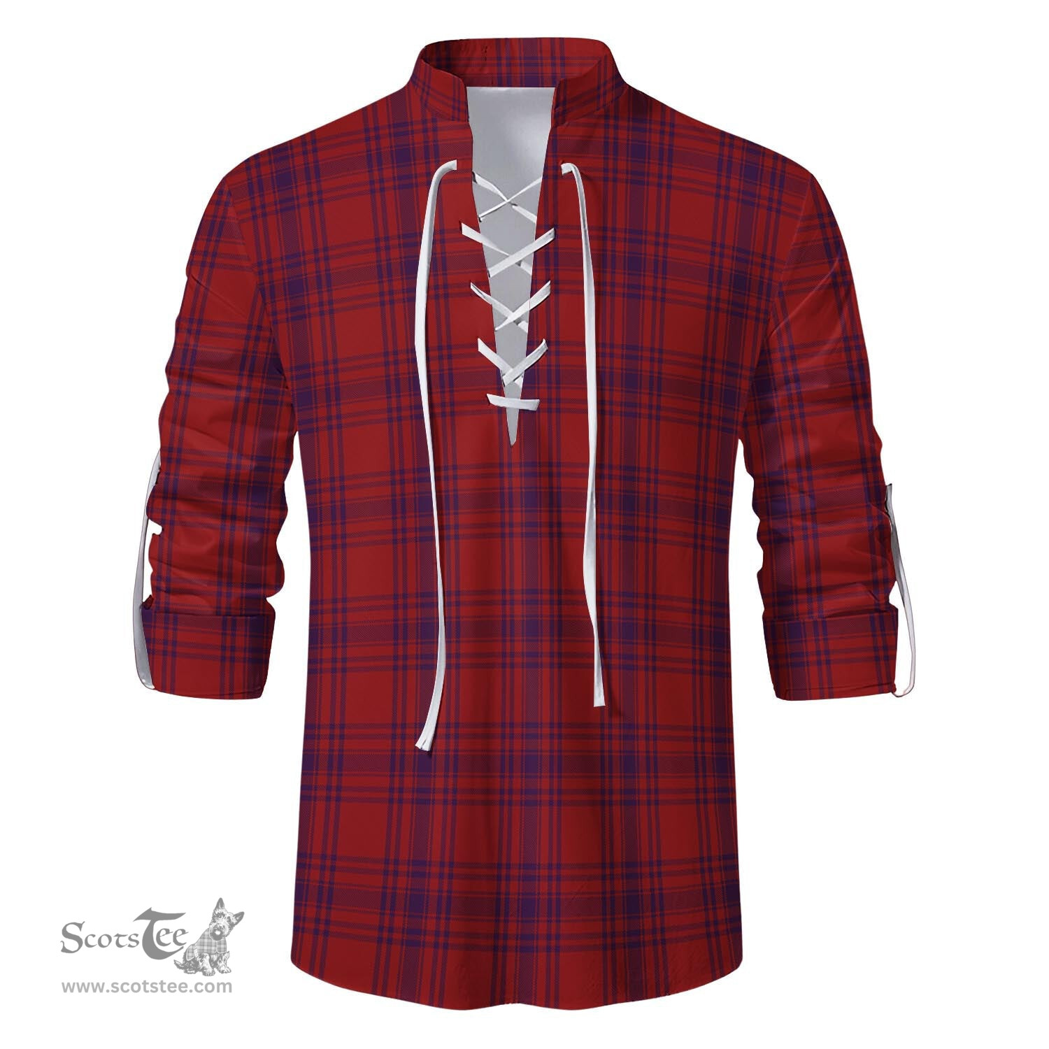 ScotsTee Shop Scottish Kyle Clan Tartan Mens Scottish Jacobite Ghillie Casual Shirt
