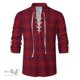 ScotsTee Shop Scottish Kyle Clan Tartan Mens Scottish Jacobite Ghillie Casual Shirt