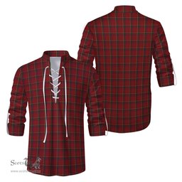 ScotsTee Shop Scottish Galway County Ireland Clan Tartan Mens Scottish Jacobite Ghillie Casual Shirt