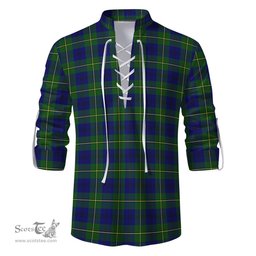 ScotsTee Shop Scottish Johnstone-Johnston Modern Clan Tartan Mens Scottish Jacobite Ghillie Casual Shirt