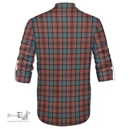 ScotsTee Shop Scottish Hannay Dress Clan Tartan Mens Scottish Jacobite Ghillie Casual Shirt