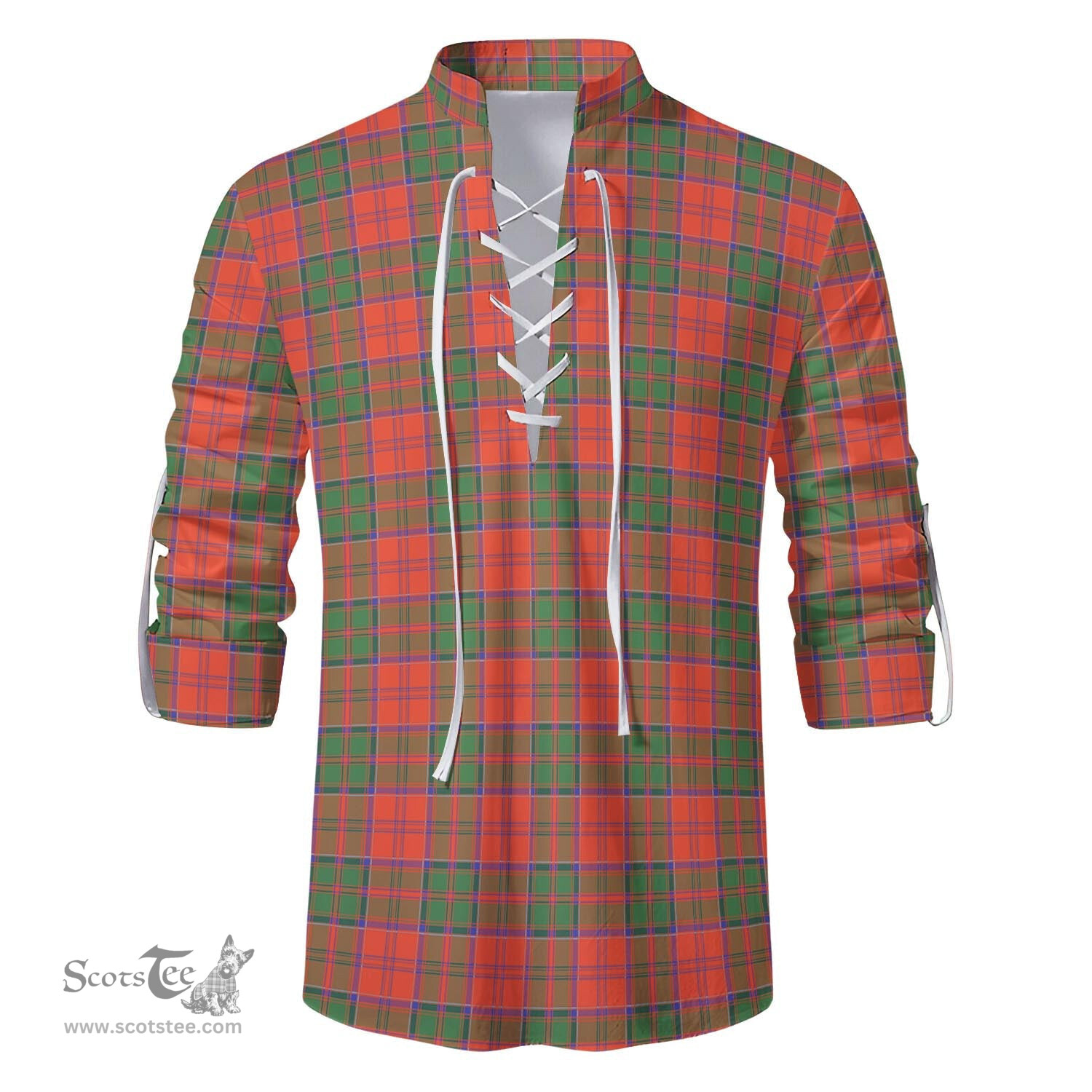 ScotsTee Shop Scottish Grant Ancient Clan Tartan Mens Scottish Jacobite Ghillie Casual Shirt