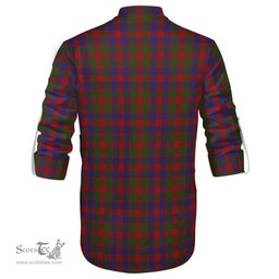ScotsTee Shop Scottish Gow Clan Crest Tartan Mens Scottish Jacobite Ghillie Casual Shirt