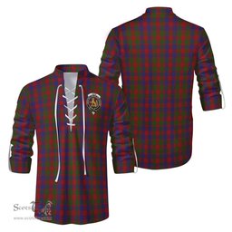 ScotsTee Shop Scottish Gow Clan Crest Tartan Mens Scottish Jacobite Ghillie Casual Shirt