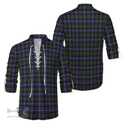 ScotsTee Shop Scottish Galbraith Modern Clan Tartan Mens Scottish Jacobite Ghillie Casual Shirt