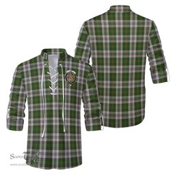 ScotsTee Shop Scottish Hay White Dress Clan Crest Tartan Mens Scottish Jacobite Ghillie Casual Shirt