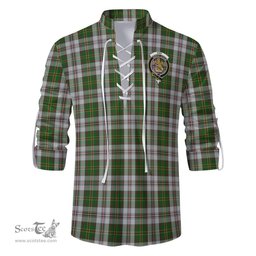 ScotsTee Shop Scottish Hay White Dress Clan Crest Tartan Mens Scottish Jacobite Ghillie Casual Shirt