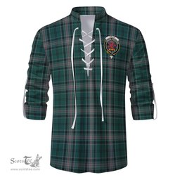 ScotsTee Shop Scottish Kelly of Sleat Hunting Clan Crest Tartan Mens Scottish Jacobite Ghillie Casual Shirt