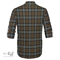 ScotsTee Shop Scottish Graham of Menteith Weathered Clan Crest Tartan Mens Scottish Jacobite Ghillie Casual Shirt