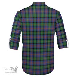 ScotsTee Shop Scottish Logan Ancient Clan Tartan Mens Scottish Jacobite Ghillie Casual Shirt