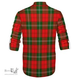 ScotsTee Shop Scottish Gartshore Clan Crest Tartan Mens Scottish Jacobite Ghillie Casual Shirt