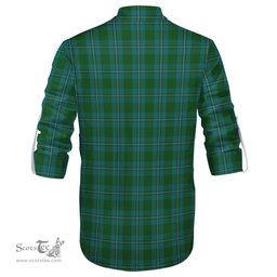 ScotsTee Shop Scottish Irvine of Bonshaw Clan Crest Tartan Mens Scottish Jacobite Ghillie Casual Shirt
