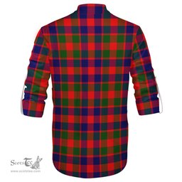 ScotsTee Shop Scottish Gow of Skeoch Clan Crest Tartan Mens Scottish Jacobite Ghillie Casual Shirt