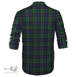 ScotsTee Shop Scottish Leslie Hunting Clan Crest Tartan Mens Scottish Jacobite Ghillie Casual Shirt