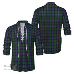 ScotsTee Shop Scottish Galbraith Clan Tartan Mens Scottish Jacobite Ghillie Casual Shirt