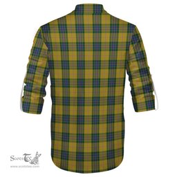 ScotsTee Shop Scottish Fraser Yellow Clan Tartan Mens Scottish Jacobite Ghillie Casual Shirt