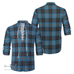 ScotsTee Shop Scottish Horsburgh Clan Tartan Mens Scottish Jacobite Ghillie Casual Shirt