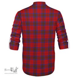 ScotsTee Shop Scottish Leslie Modern Clan Crest Tartan Mens Scottish Jacobite Ghillie Casual Shirt