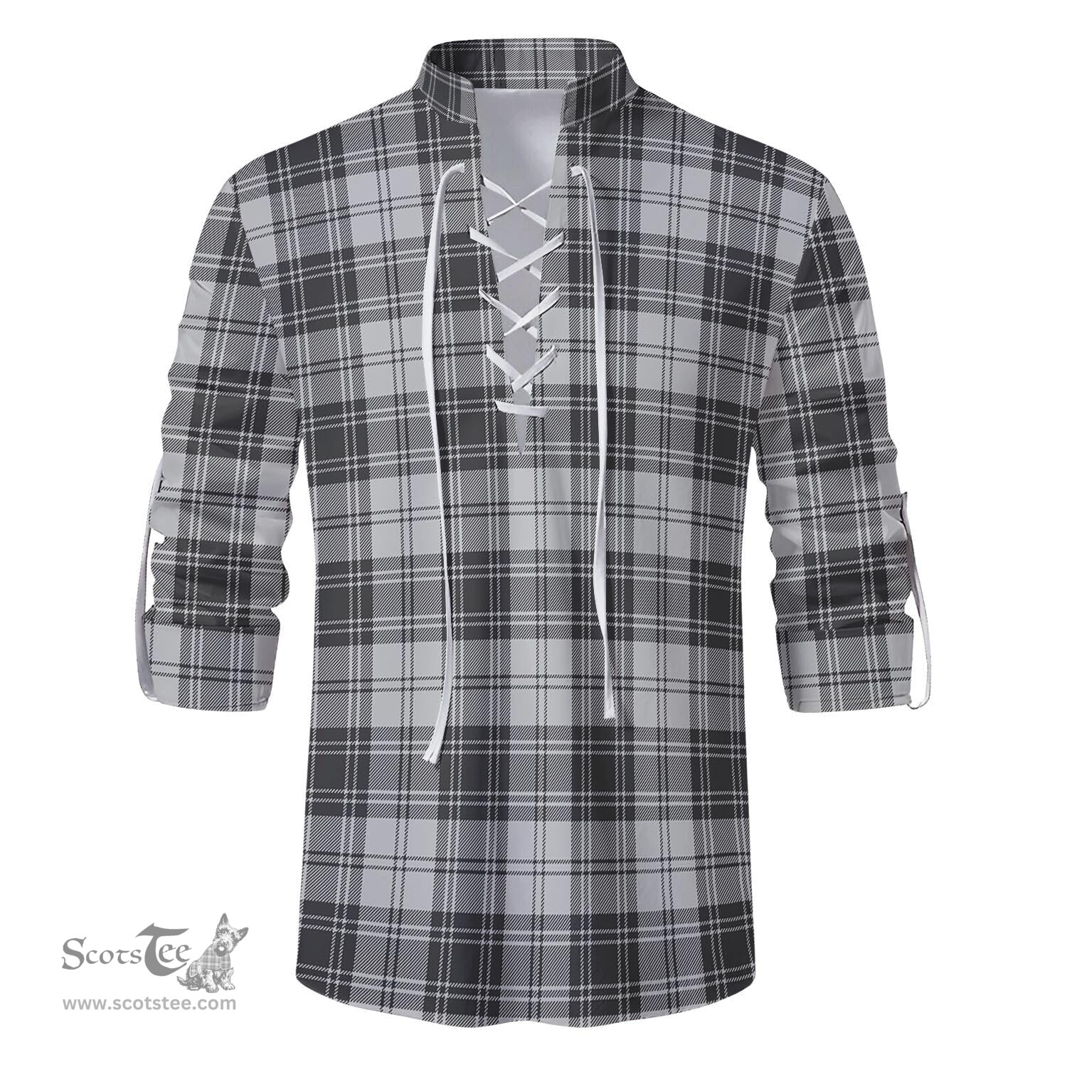 ScotsTee Shop Scottish Glen Clan Tartan Mens Scottish Jacobite Ghillie Casual Shirt