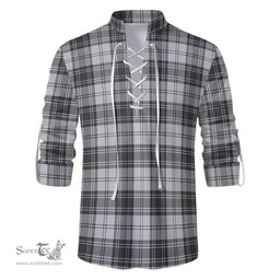 ScotsTee Shop Scottish Glen Clan Tartan Mens Scottish Jacobite Ghillie Casual Shirt