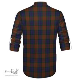 ScotsTee Shop Scottish Longford County Ireland Clan Tartan Mens Scottish Jacobite Ghillie Casual Shirt