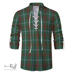ScotsTee Shop Scottish Gayre Clan Tartan Mens Scottish Jacobite Ghillie Casual Shirt
