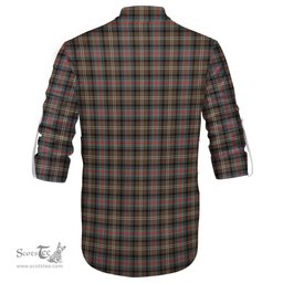ScotsTee Shop Scottish Sutherland Weathered Clan Tartan Mens Scottish Jacobite Ghillie Casual Shirt