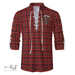 ScotsTee Shop Scottish Innes Modern Clan Crest Tartan Mens Scottish Jacobite Ghillie Casual Shirt