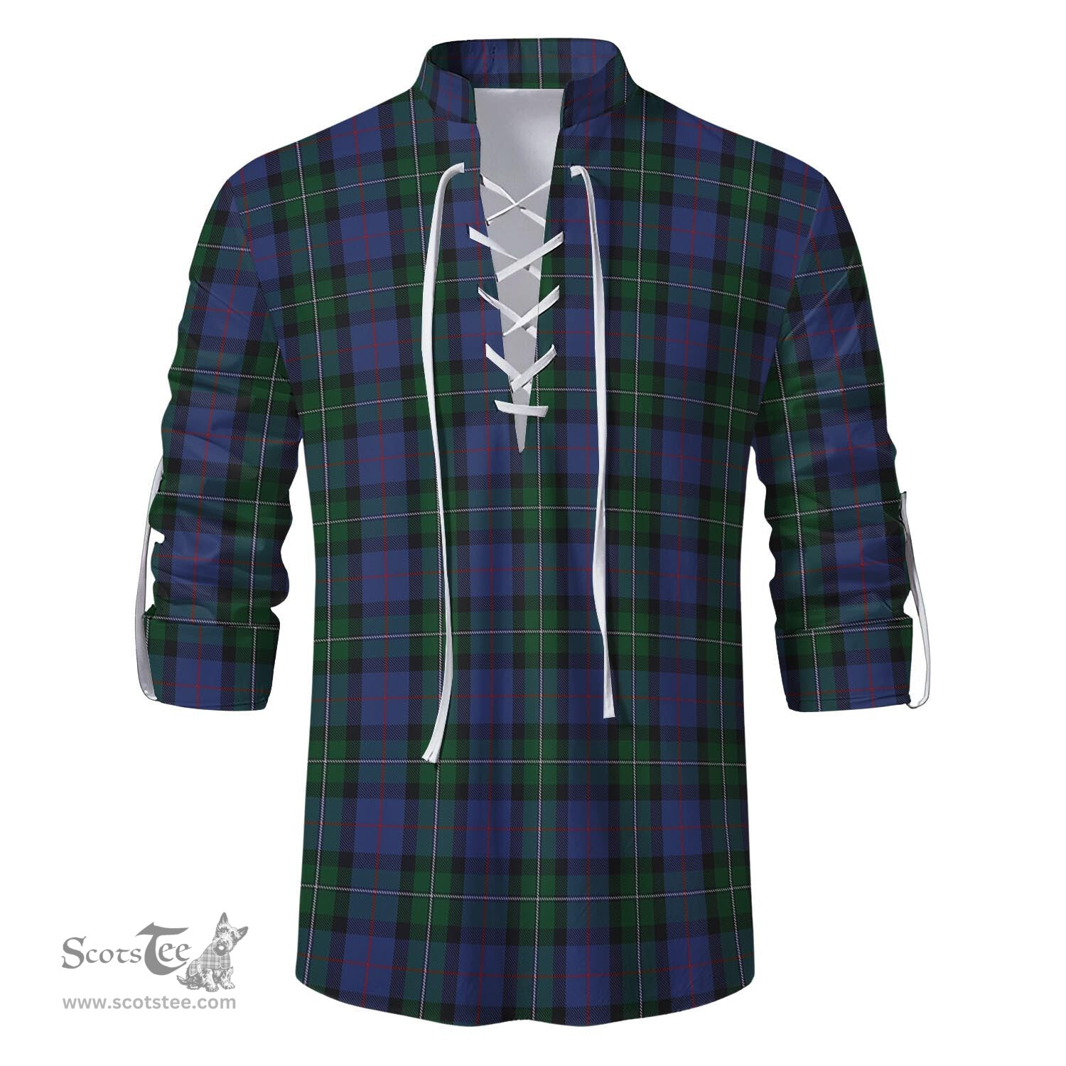 ScotsTee Shop Scottish MacPhail Hunting Clan Tartan Mens Scottish Jacobite Ghillie Casual Shirt