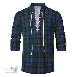 ScotsTee Shop Scottish MacPhail Hunting Clan Tartan Mens Scottish Jacobite Ghillie Casual Shirt