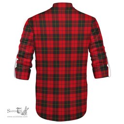ScotsTee Shop Scottish Wallace Weathered Clan Crest Tartan Mens Scottish Jacobite Ghillie Casual Shirt
