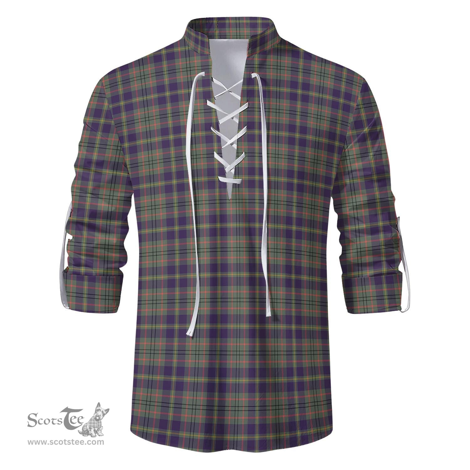 ScotsTee Shop Scottish Taylor Weathered Clan Tartan Mens Scottish Jacobite Ghillie Casual Shirt