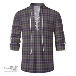 ScotsTee Shop Scottish Taylor Weathered Clan Tartan Mens Scottish Jacobite Ghillie Casual Shirt