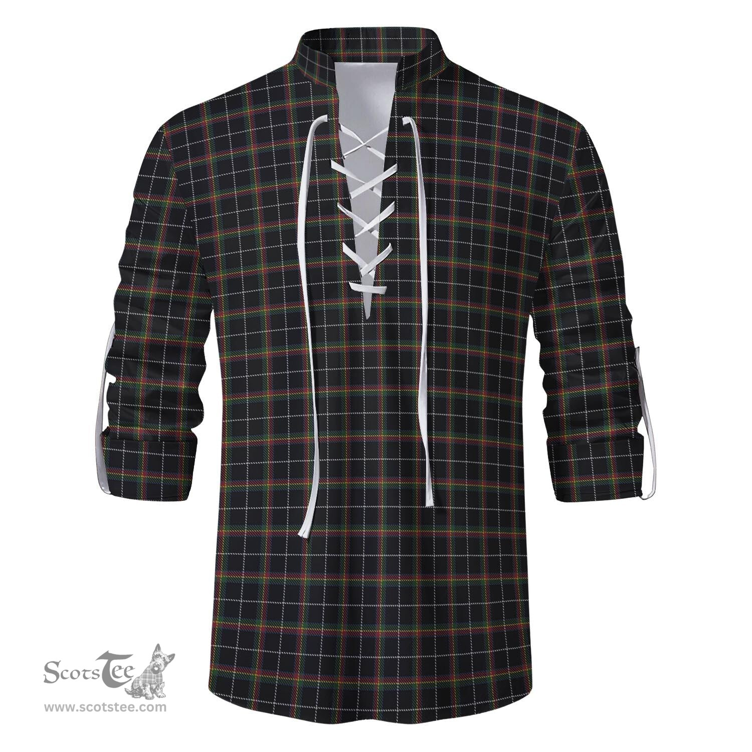 ScotsTee Shop Scottish Stott Clan Tartan Mens Scottish Jacobite Ghillie Casual Shirt