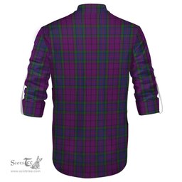 ScotsTee Shop Scottish Wardlaw Clan Crest Tartan Mens Scottish Jacobite Ghillie Casual Shirt