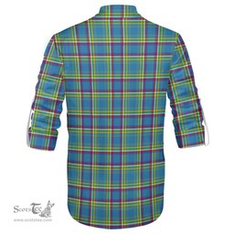 ScotsTee Shop Scottish Yukon Territory Canada Clan Tartan Mens Scottish Jacobite Ghillie Casual Shirt