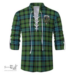 ScotsTee Shop Scottish Rollo Ancient Clan Crest Tartan Mens Scottish Jacobite Ghillie Casual Shirt
