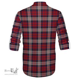 ScotsTee Shop Scottish MacDonald Dress Irish Clan Crest Tartan Mens Scottish Jacobite Ghillie Casual Shirt