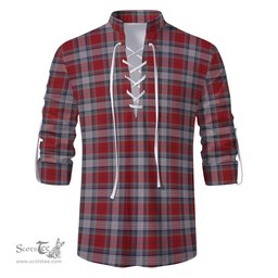 ScotsTee Shop Scottish Warden Clan Tartan Mens Scottish Jacobite Ghillie Casual Shirt